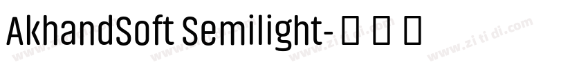AkhandSoft Semilight字体转换